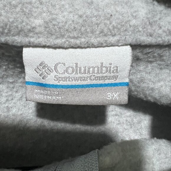 Columbia Fleece Zip Jacket with adjustable bottom Grey size 3X - Picture 5 of 5